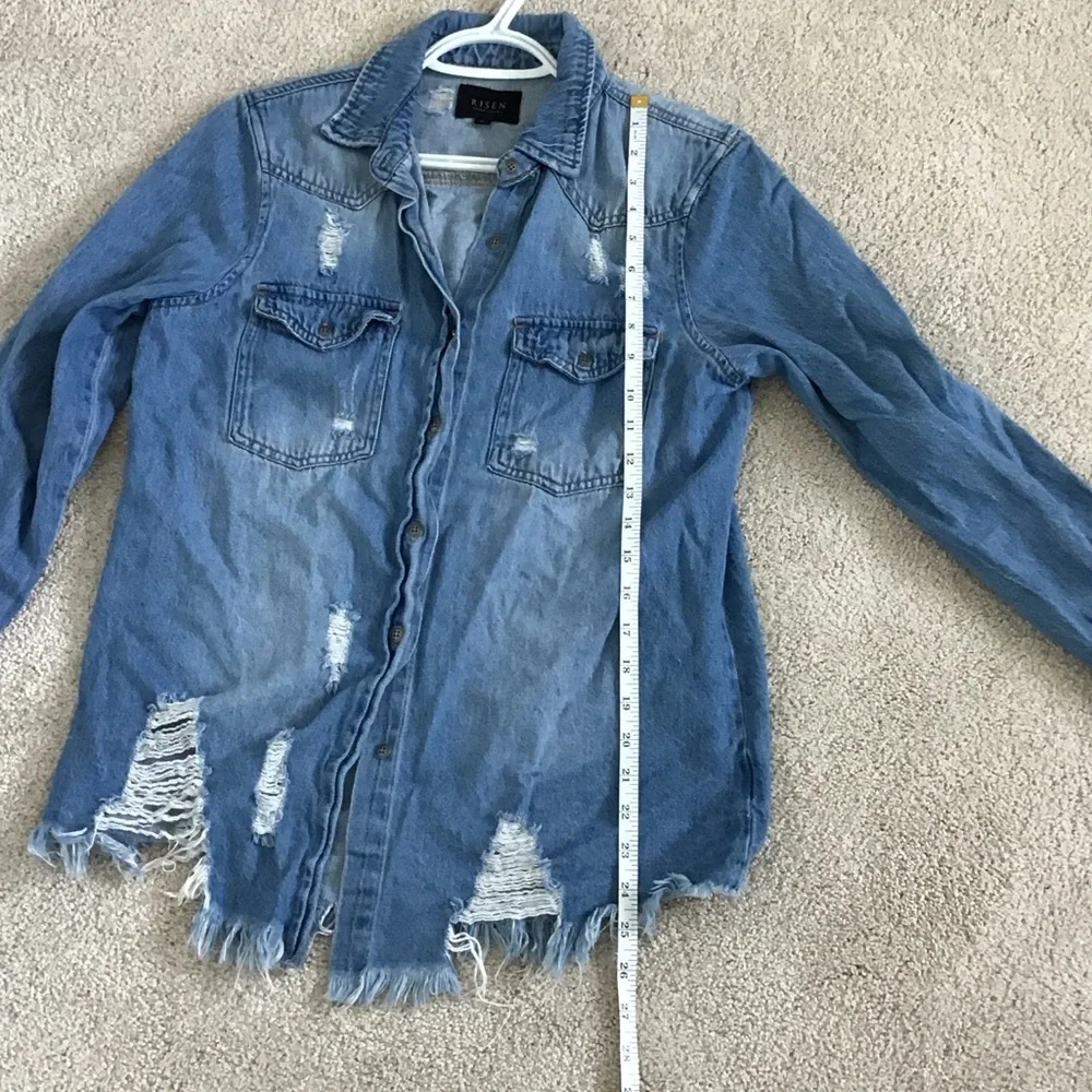 Eden Blue Ripped Denim Jacket - Picture 6 of 8